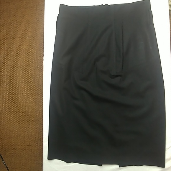 Club Monaco high waist wool blend chic black pencil skirt (belt missing) EUC - Picture 6 of 7